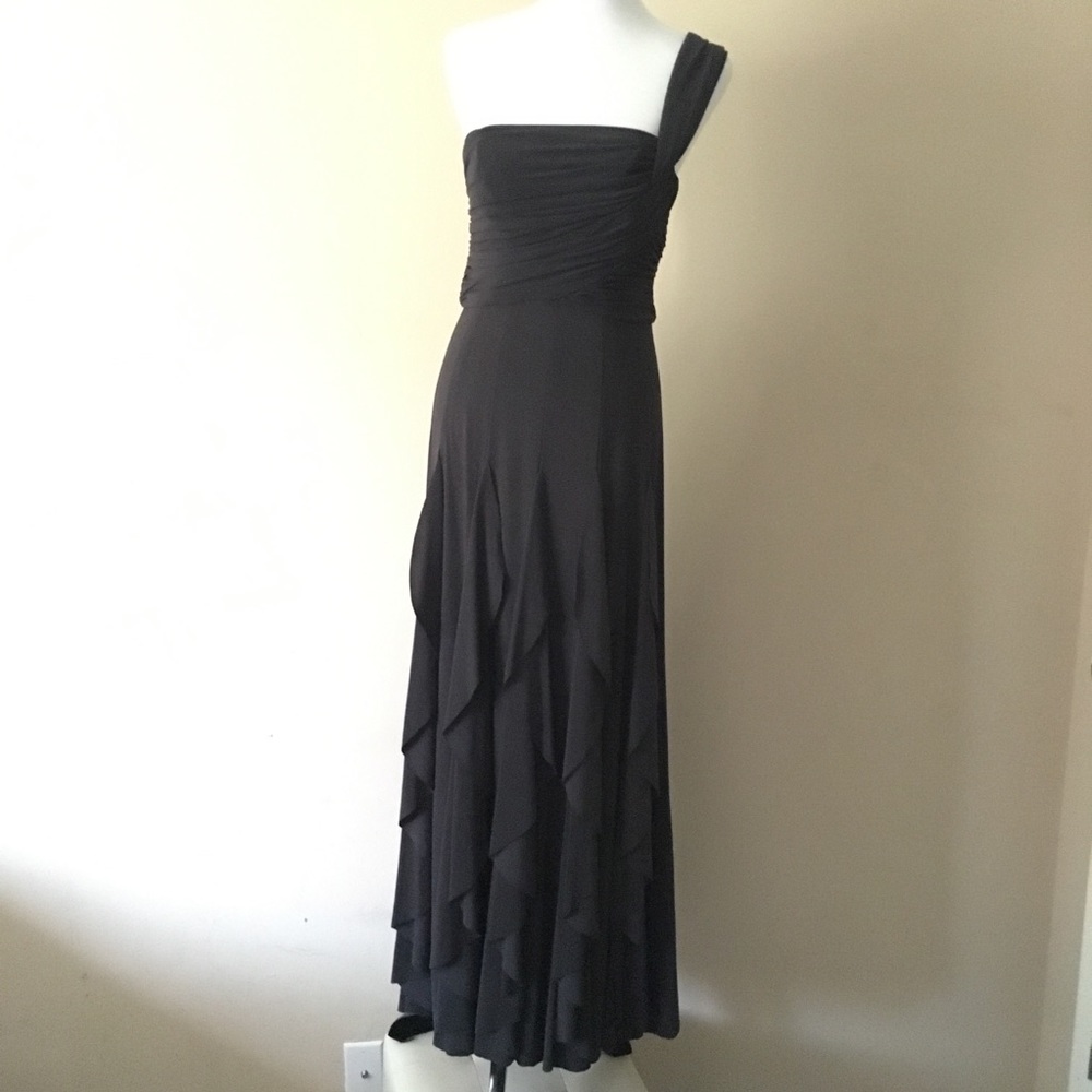 BETSY & ADAM Grey Bridesmaid Dress